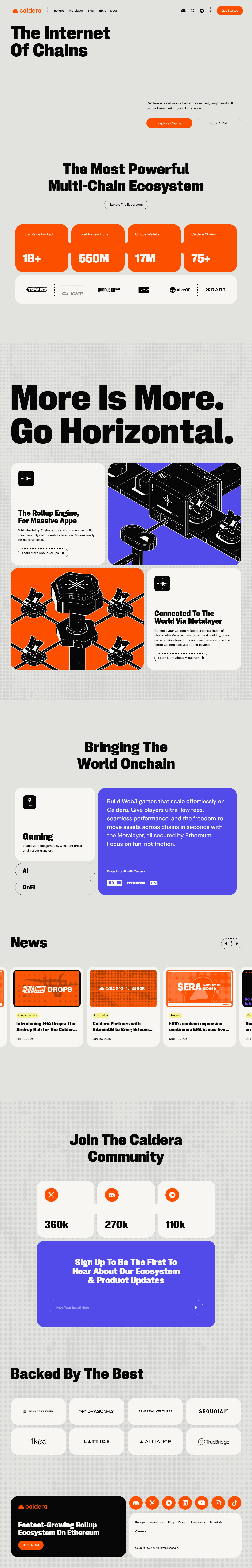 caldera.xyz homepage — source design